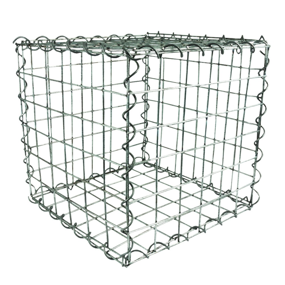 Galvanised Welded Wire Mesh Gabions 1 x 1 x 1m, 3" x 3" Mesh 3mm Wire