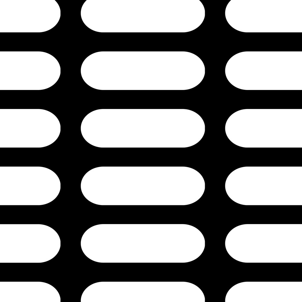 Perforated Metal Sheet 2.1x20mm Slotted Capsule Hole 5x25mm pitch - 2000mm x 1000mm x 1mm 304 stainl