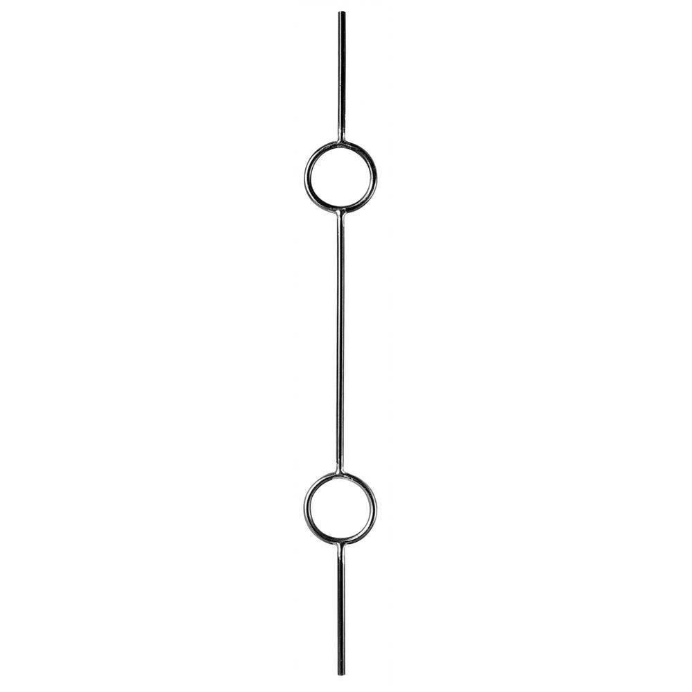 H 1000mm Mild Steel Decorative Bar using 12mm Round Bar With Double Circle