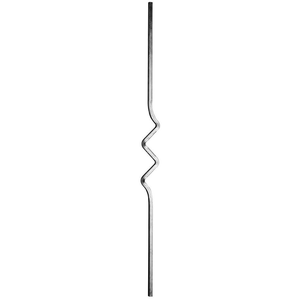 H: 1000mm Mild Steel Full Wavy Panel Unit using Smooth 12mm Square Bar