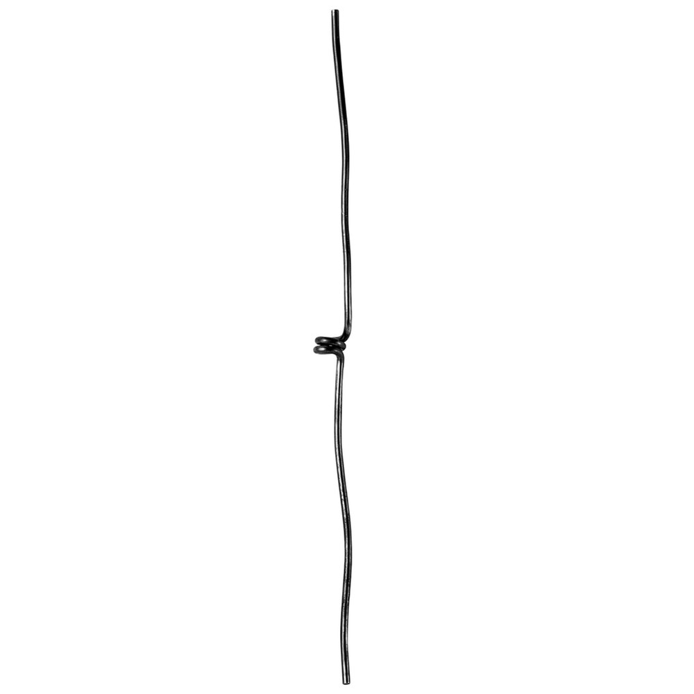 H: 1000mm Smooth Steel Single Knotted Bar using 12mm Round Bar