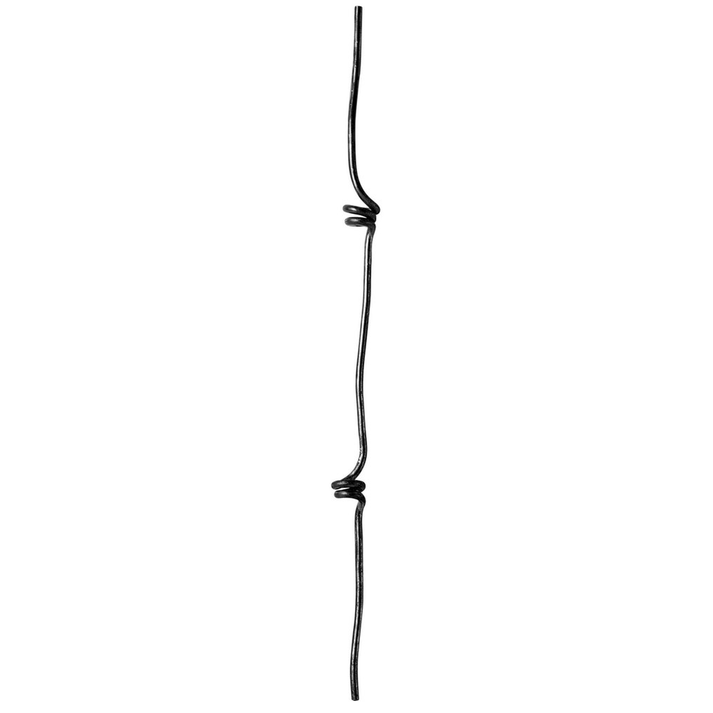 H: 1000mm Smooth Steel Double Knotted Bar using 12mm Round Bar