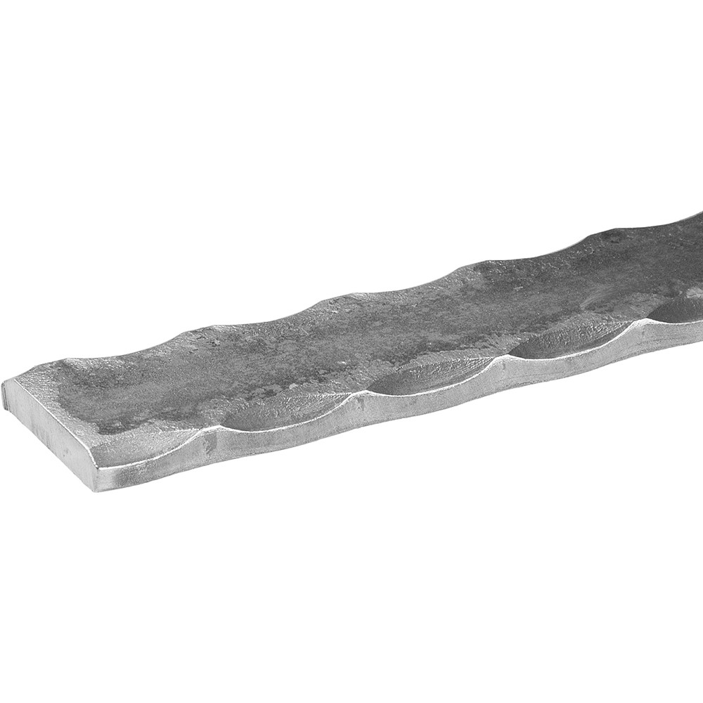 20 x 6mm x 3000mm Mild Steel Flat Bar Hammered on 2 Edges