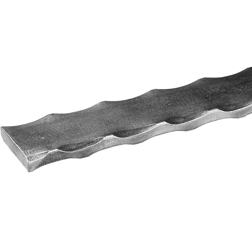 25 x 8mm - 3000mm Mild Steel Flat Bar Hammered - 4 Edges