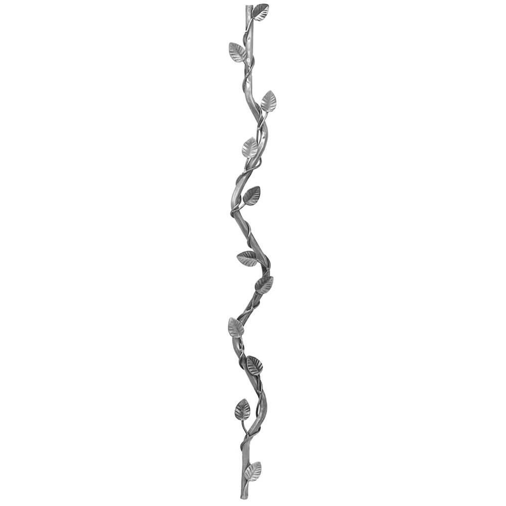 Smooth Round Bar With Leaves - Height 1000mm - 12mm