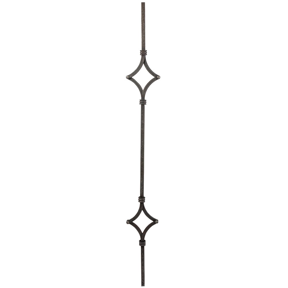 Single Basket Double Twist Smooth Square Bar H1000 x L70mm S - 14mm