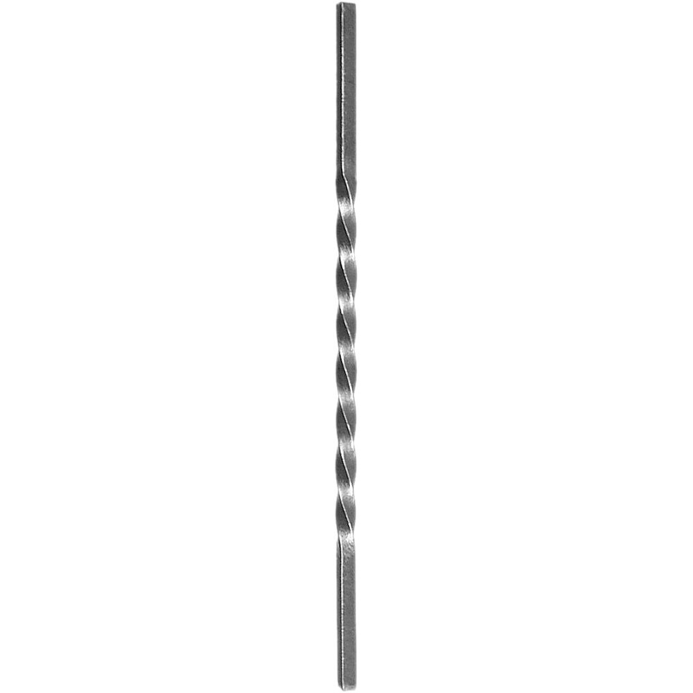 Bar - Height 500mm Single Twist Smooth - 12mm Square Bar