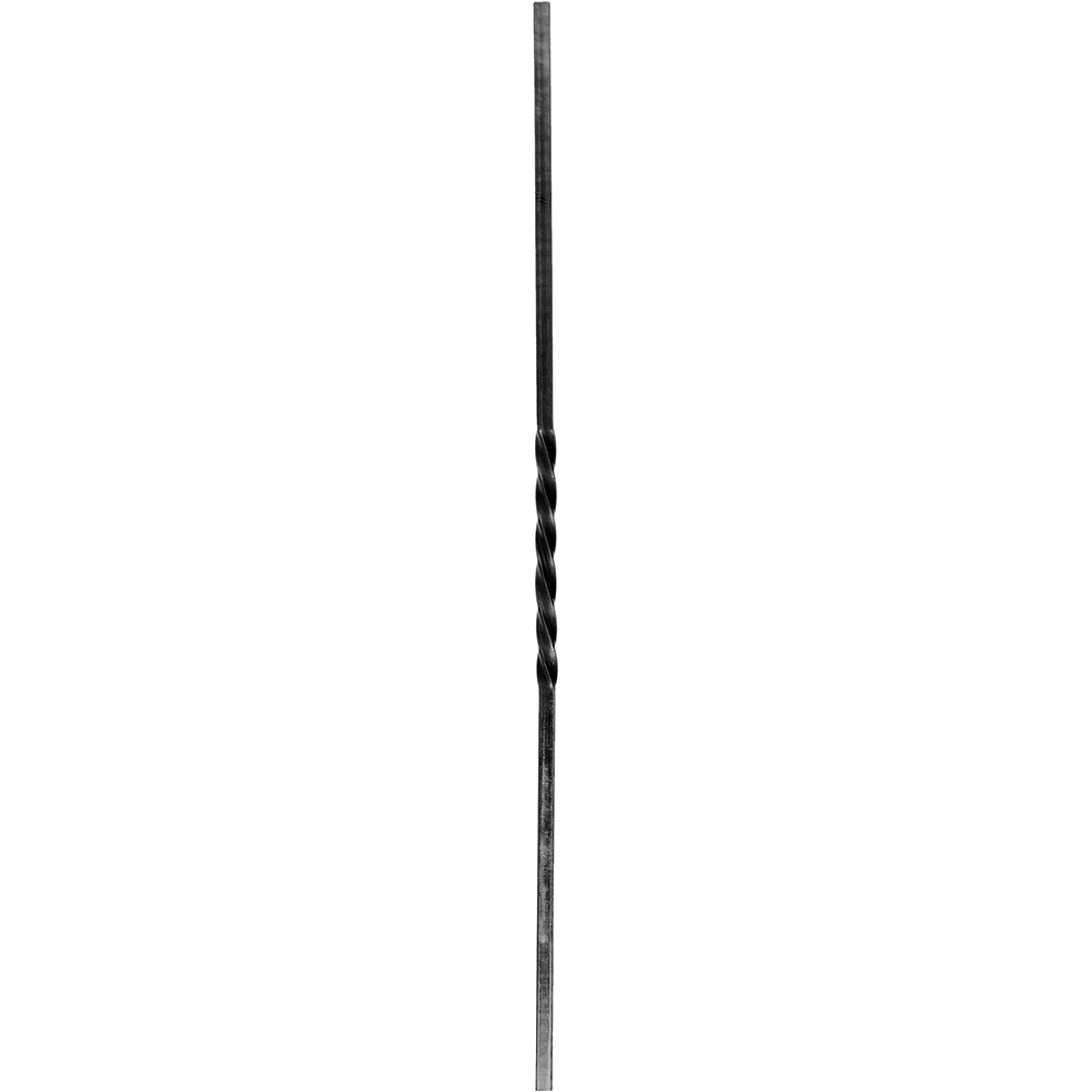 Twisted Bar - Height 1000mm Smooth - 16mm Square Tube