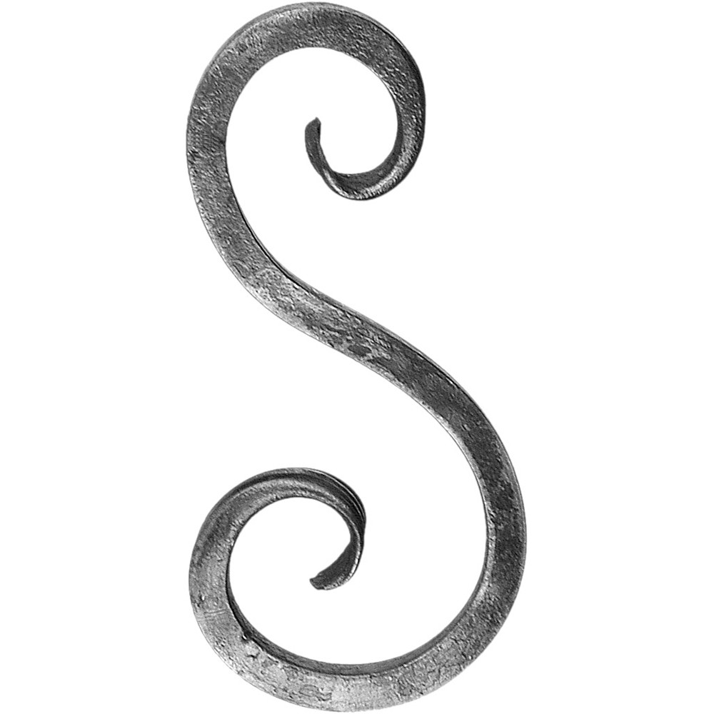 S Scroll Smooth Square Bar 200 x 100 x 14mm
