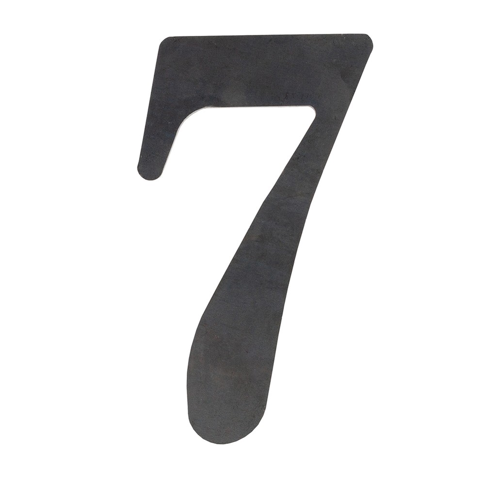 50mm High 3mm Thick Mild Steel Profiled Number 7