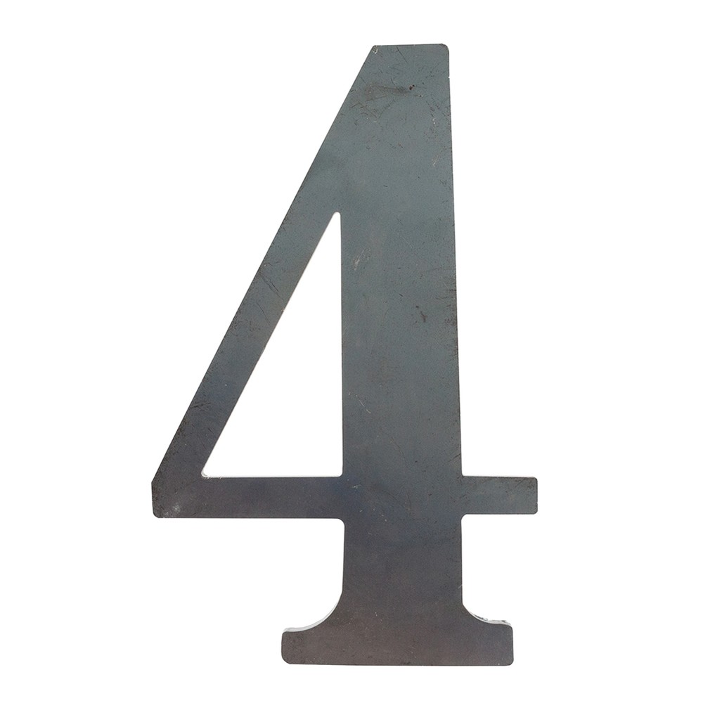 100mm High 6mm Thick Mild Steel Profiled Number 4