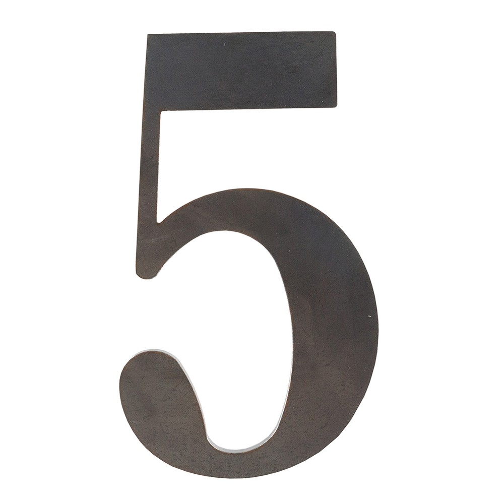 100mm High 6mm Thick Mild Steel Profiled Number 5