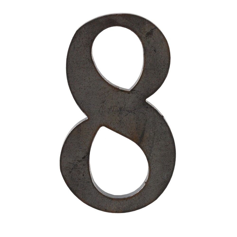 100mm High 6mm Thick Mild Steel Profiled Number 8