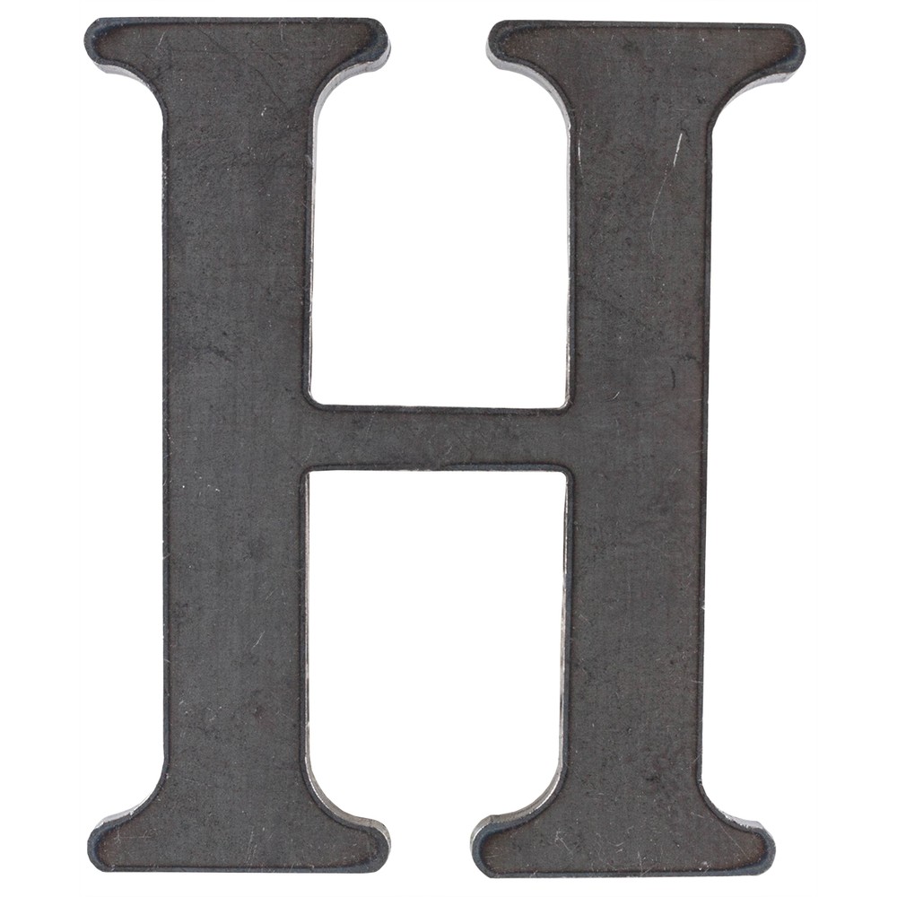 100mm High 6mm Thick Mild Steel Profiled Letter H
