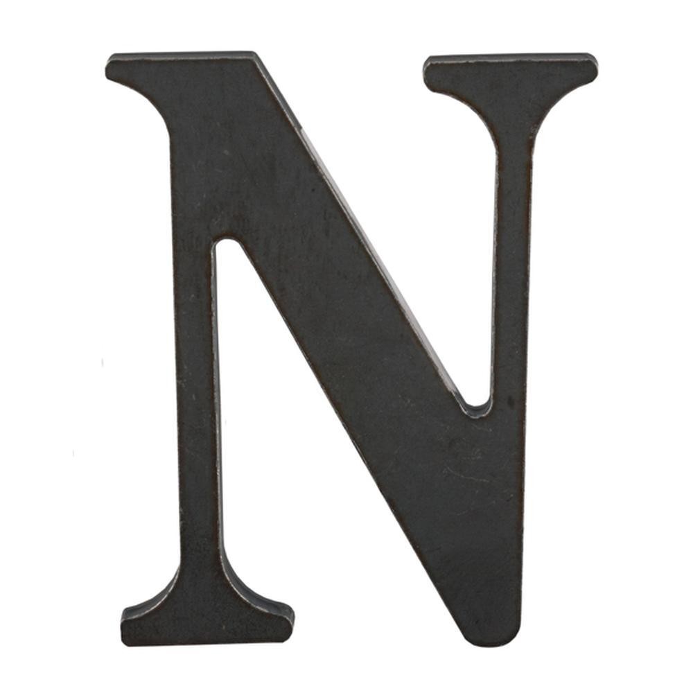 100mm High 6mm Thick Mild Steel Profiled Letter N