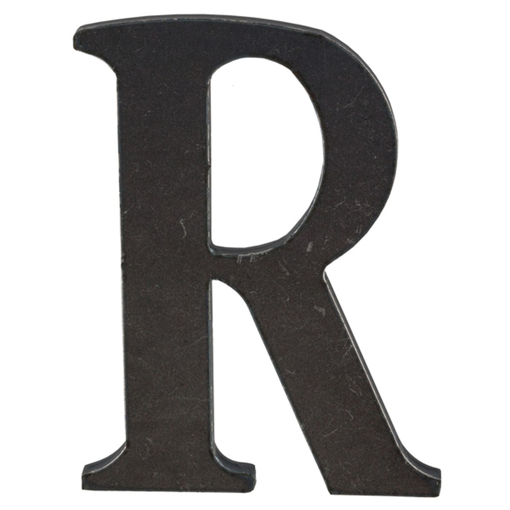 100mm High 6mm Thick Mild Steel Profiled Letter R