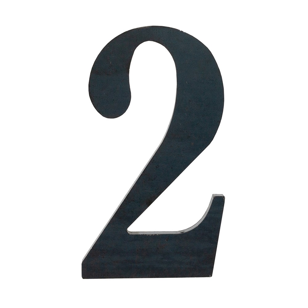 150mm High 6mm Thick Mild Steel Profiled Number 2