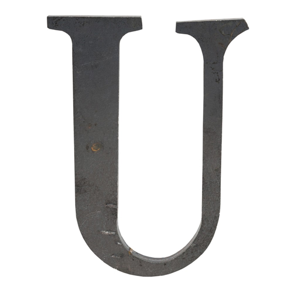 150mm High 6mm Thick Mild Steel Profiled Letter U