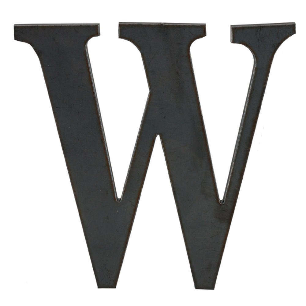 150mm High 6mm Thick Mild Steel Profiled Letter W