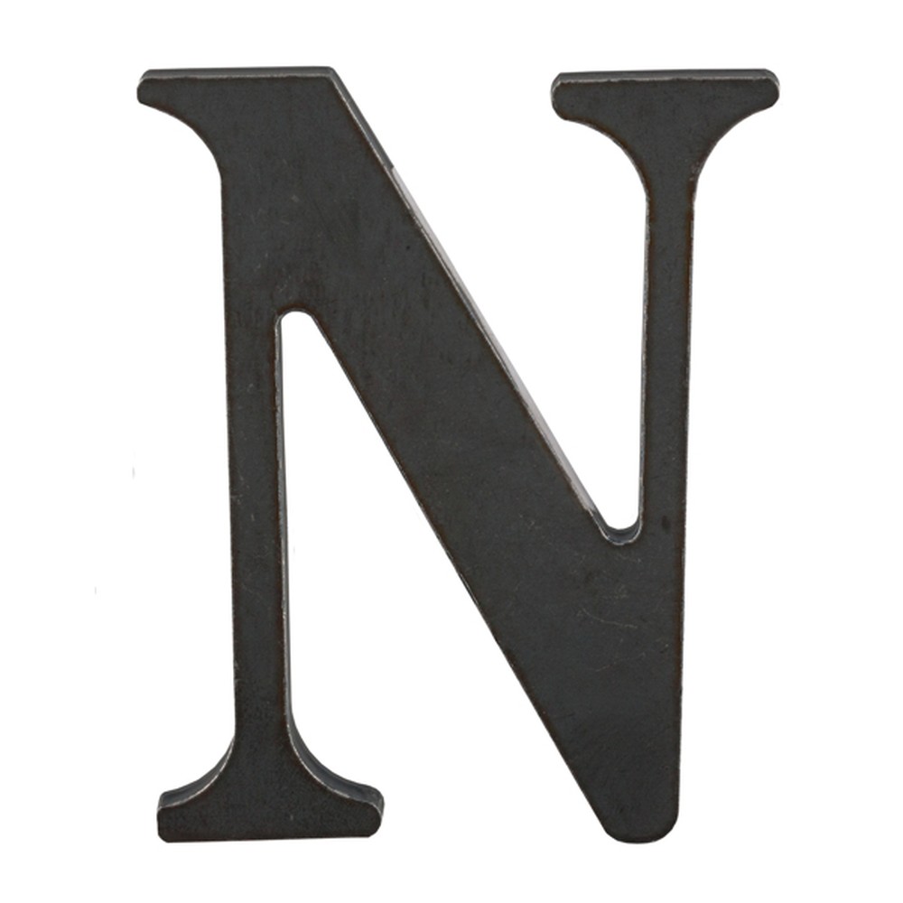 200mm High 6mm Thick Mild Steel Profiled Letter N