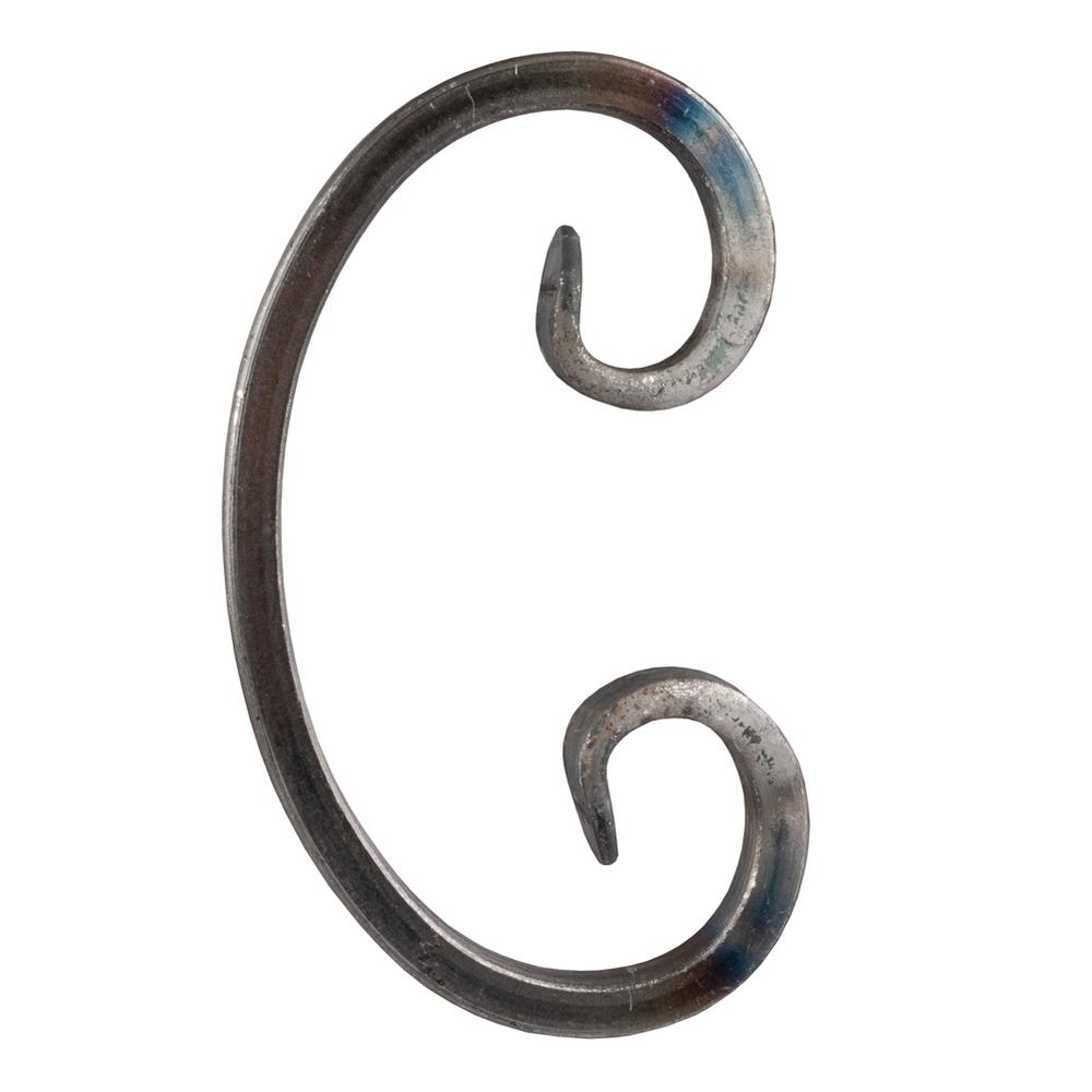 C Scroll - Height 135 x Width 75mm Smooth - 20 x 6mm Flat Bar - F H Brundle