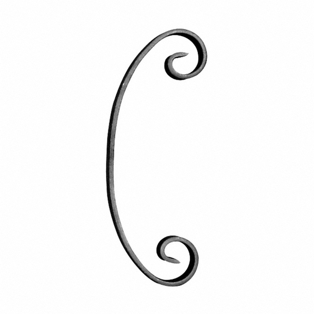 C Scroll - Height 220 x Length 90mm Smooth - 12 x 6mm Flat Bar