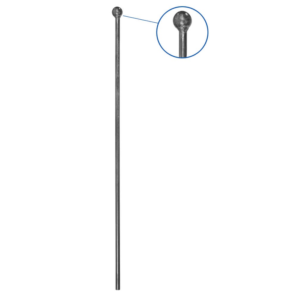 Bar For Railings - Height 600mm Smooth 12mm Round Bar with 30mm Ball