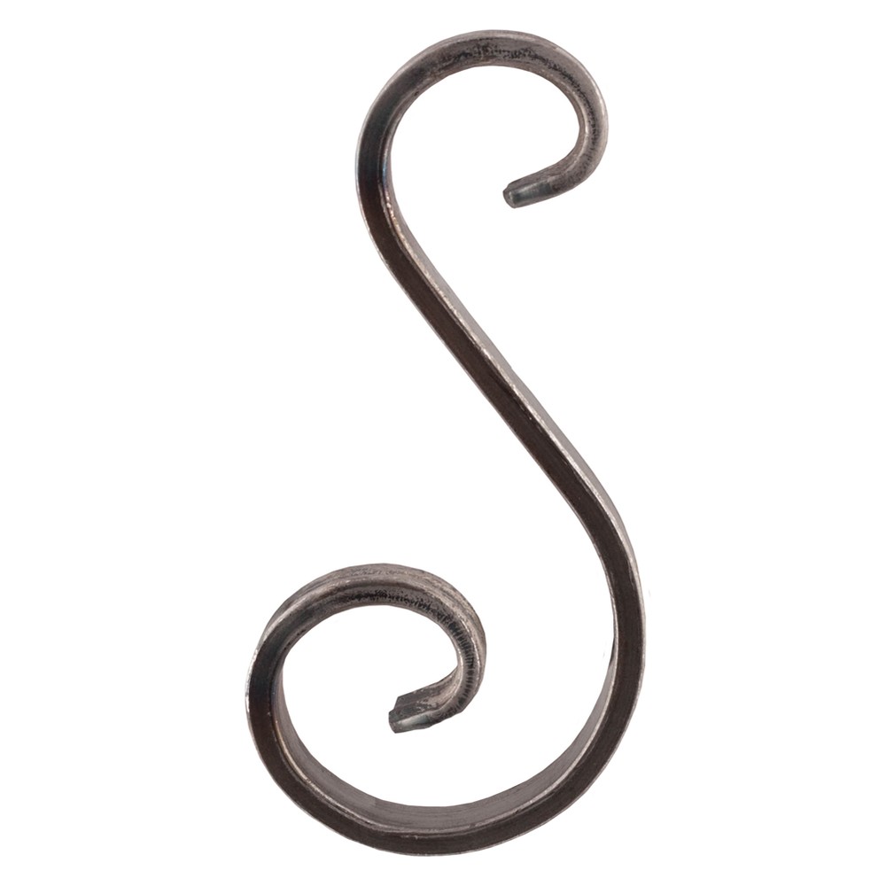 H: 150 x W: 70mm Smooth Steel S Scroll Using 14 x 6mm Flat Bar