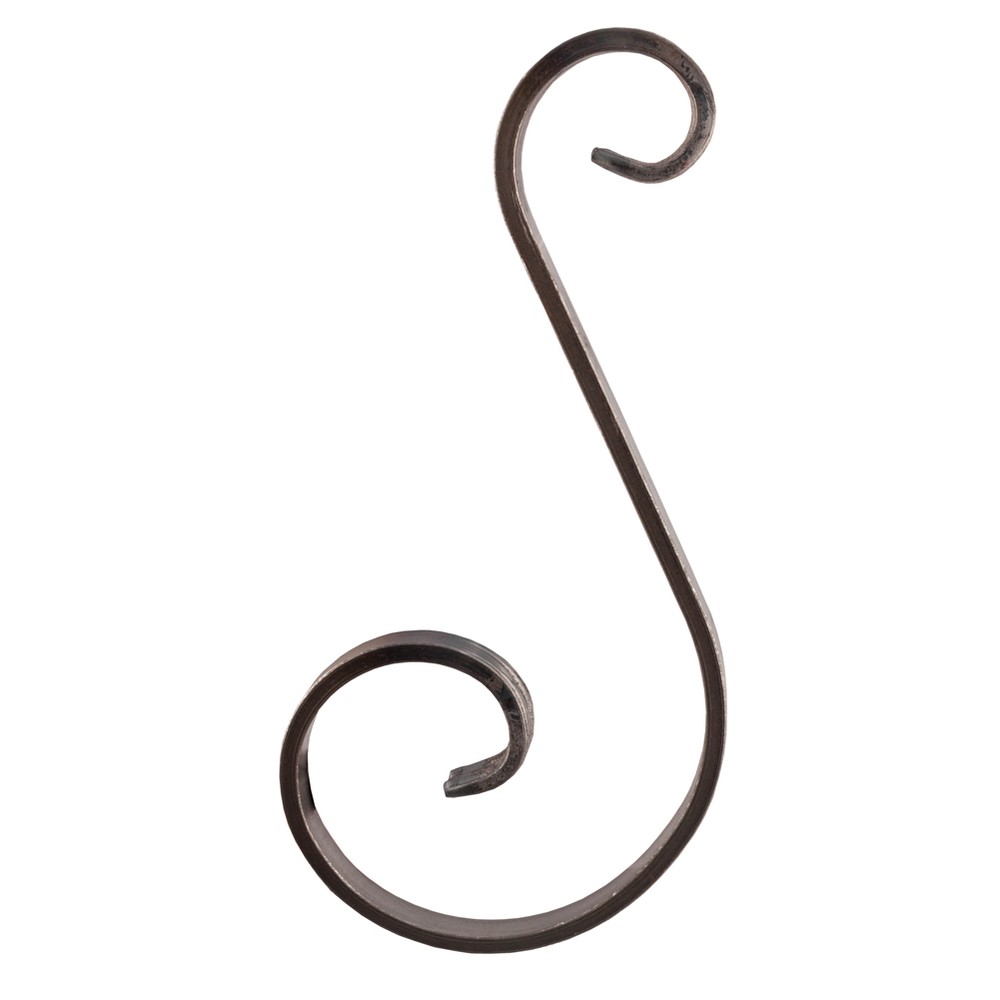 H: 260 x W: 115mm Smooth Steel S Scroll Using 12 x 6mm Flat Bar