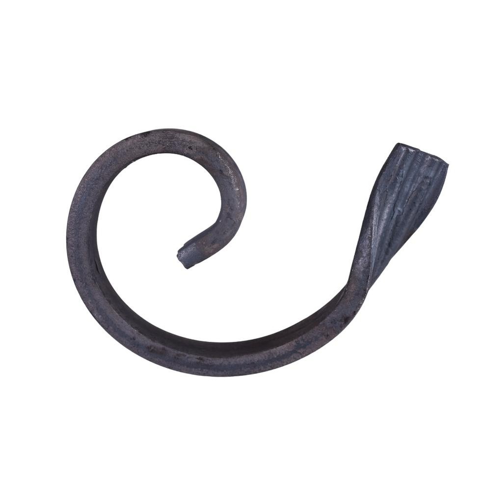 H: 100 x W: 65mm Fluted Steel Scroll Using 12 x 6mm Flat Bar