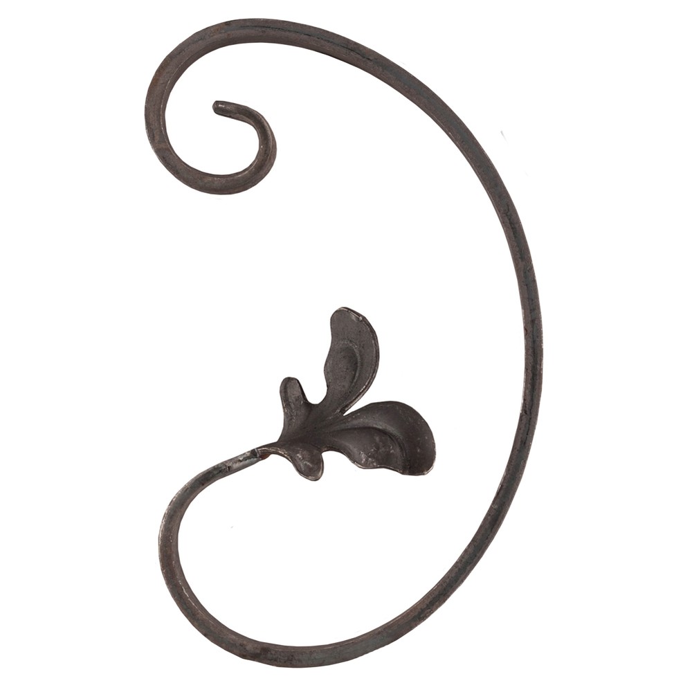 H: 200 x W: 125mm Smooth Steel C Scroll Right Hand Using 12 x 6mm Flat Bar