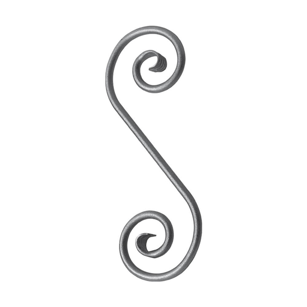 S Scroll - Height 290 x Length 130mm Smooth - 12mm Round Bar