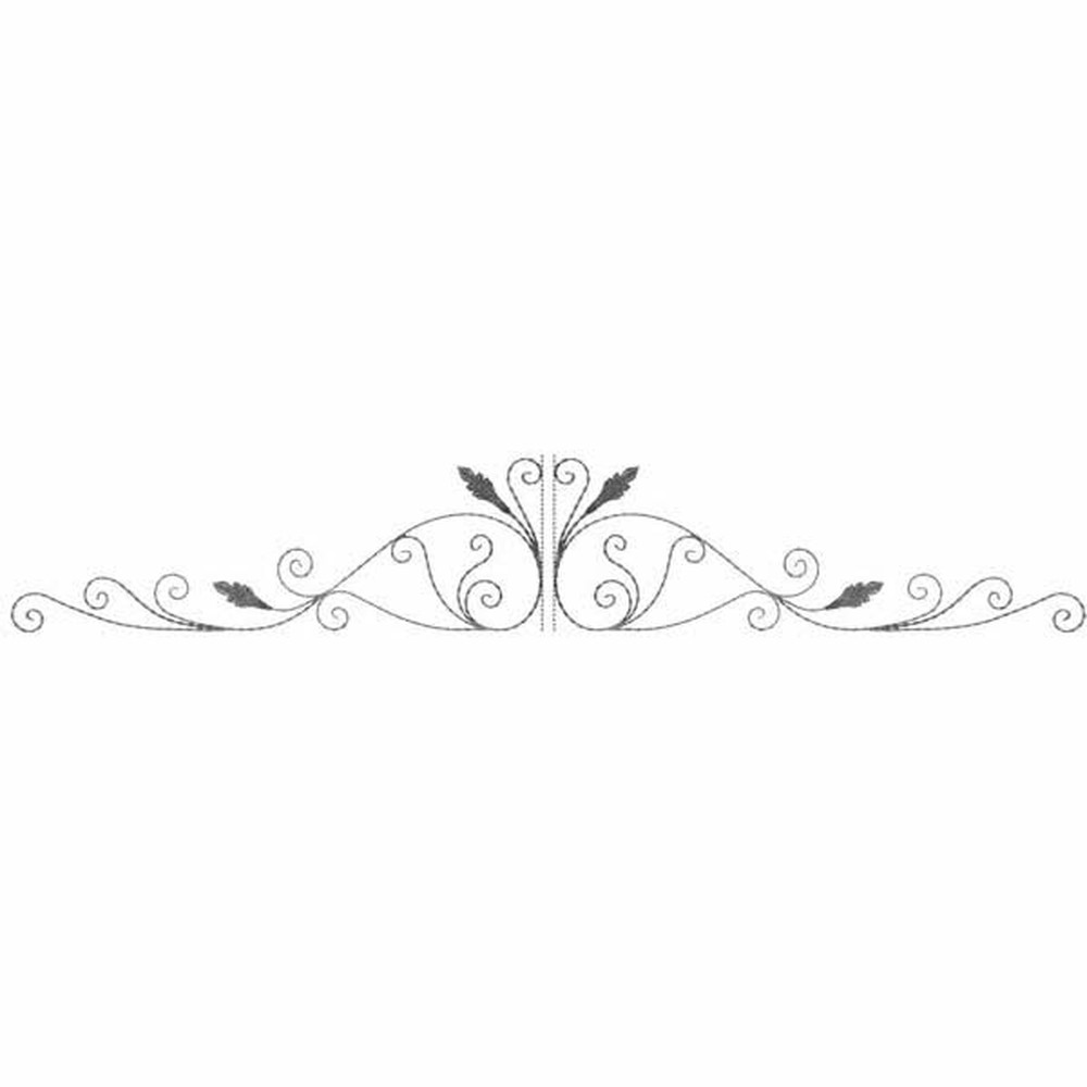 Gate Top R/H - H 530 x L 1630mm Hammered - 25 x 6mm Flat Bar