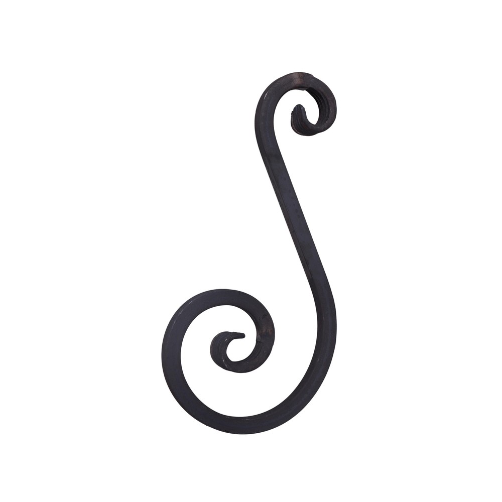 S Scroll - Height 365 x Length 170mm Smooth - 16mm Square Bar