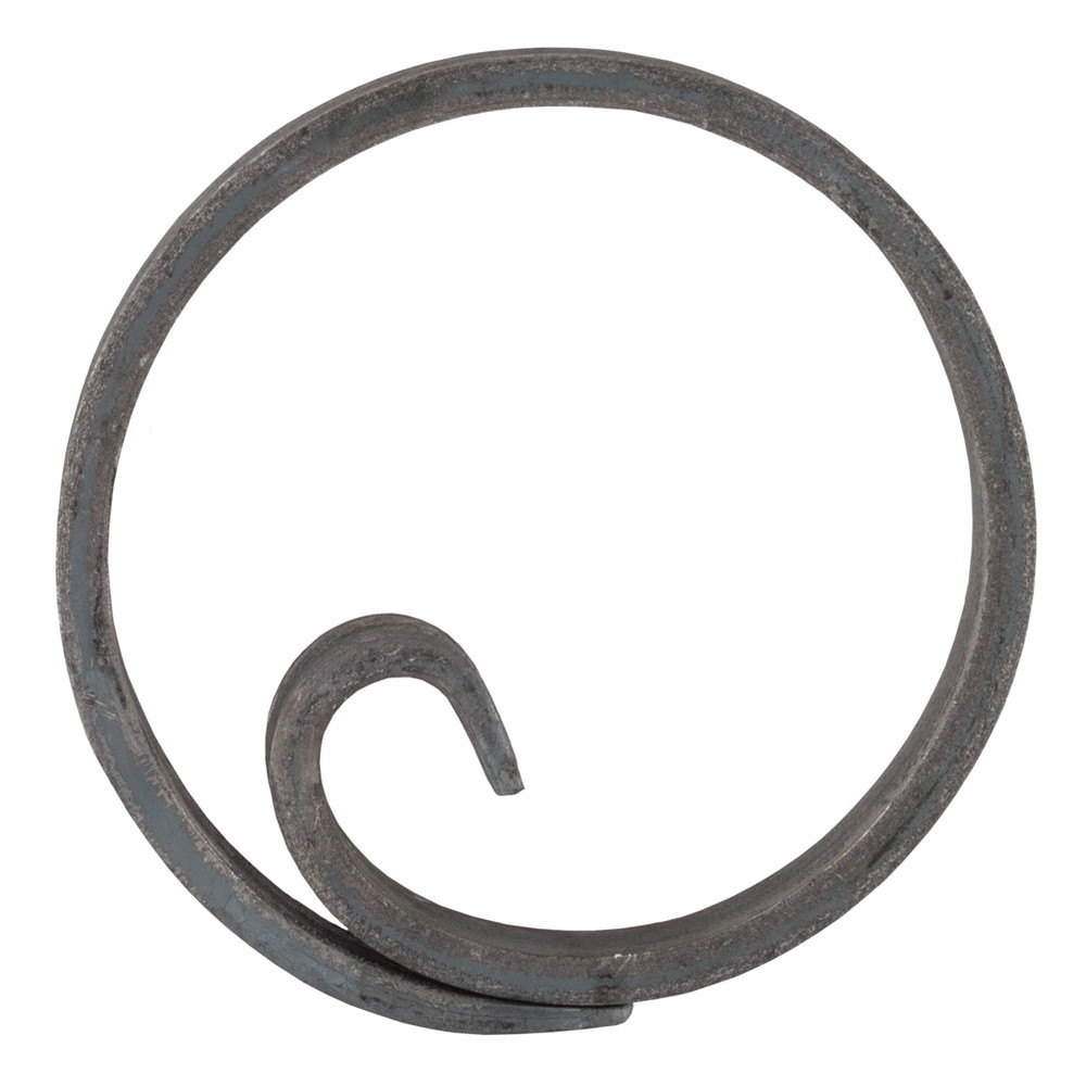 Circle With Fishtail End - Height 100mm Smooth - 12 x 6mm Flat Bar
