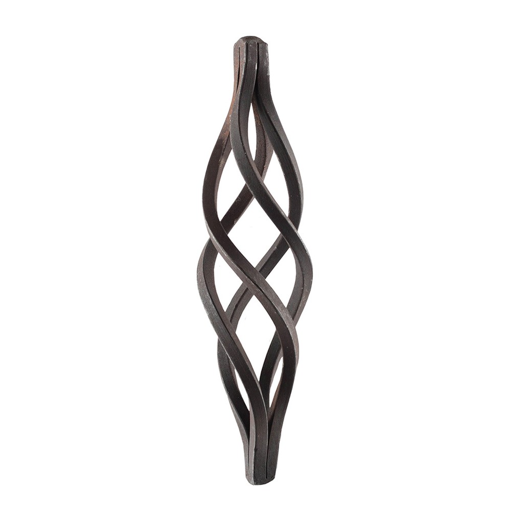 Basket - Height 195 x Length 55mm Smooth - 12mm Square Bar - 4 Sections