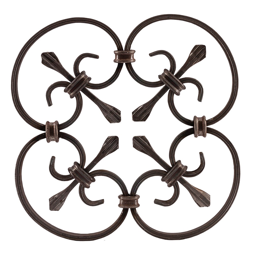 Rosette - Height 300 x Width 300mm Fluted - 12 x 6mm Flat Bar