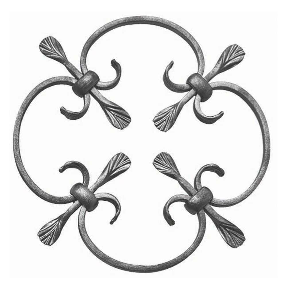 Rosette - Height 350 x Width 350mm Smooth - 12 x 6mm Flat Bar