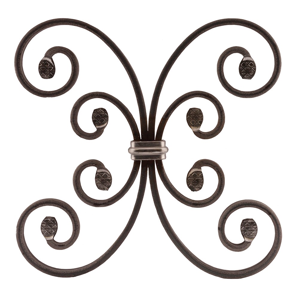 Rosette - Height 250 x Width 250mm Smooth - 12 x 6mm Flat Bar