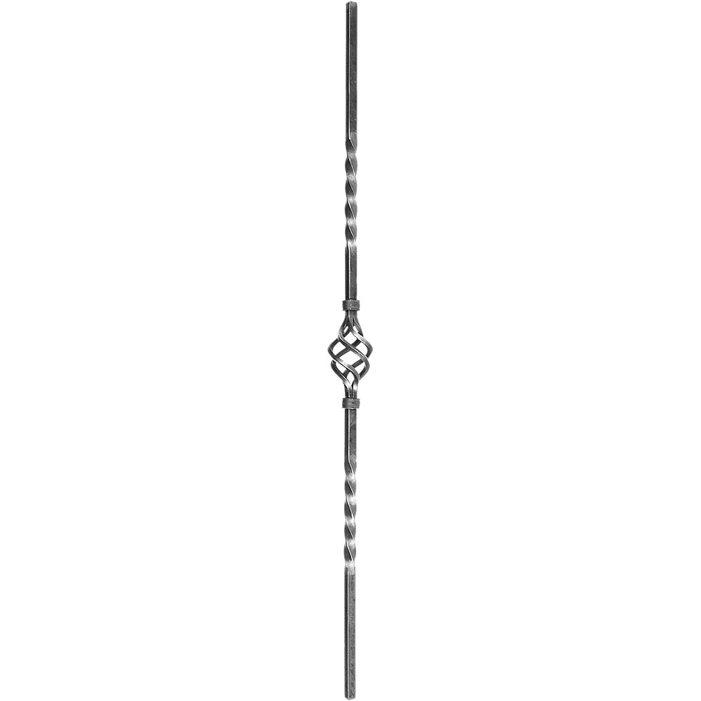 Twisted Bar H1000 Single Basket Double Twist Smooth - 20mm Square Bar