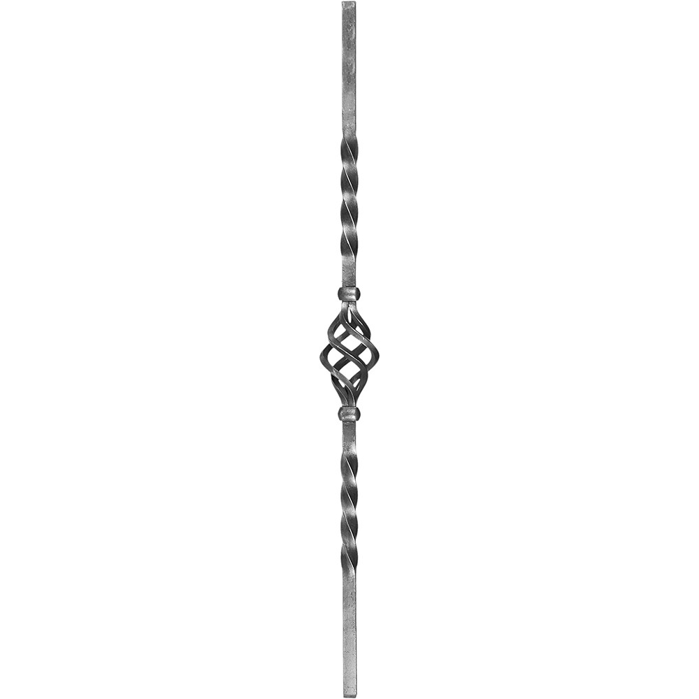 Double Basket Single Twist Smooth Square Bar 1000 x 70 x 14mm