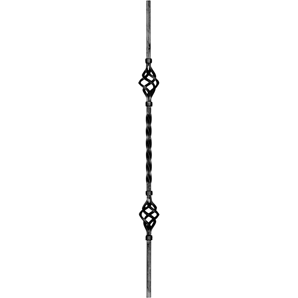 Single Twist Double Basket Smooth Square Tube 1000 x 16mm