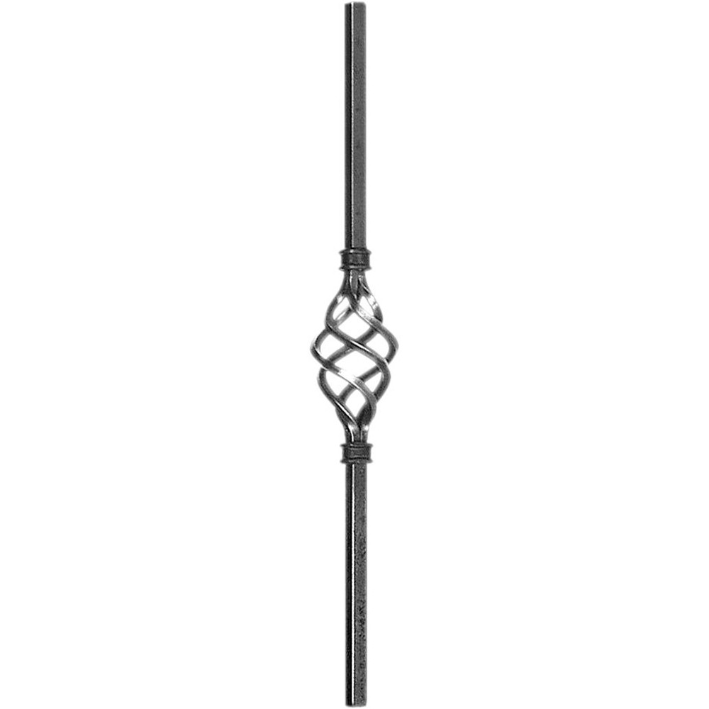 Bar - H 500 x L 60mm Single Basket Smooth - 12mm Square Bar