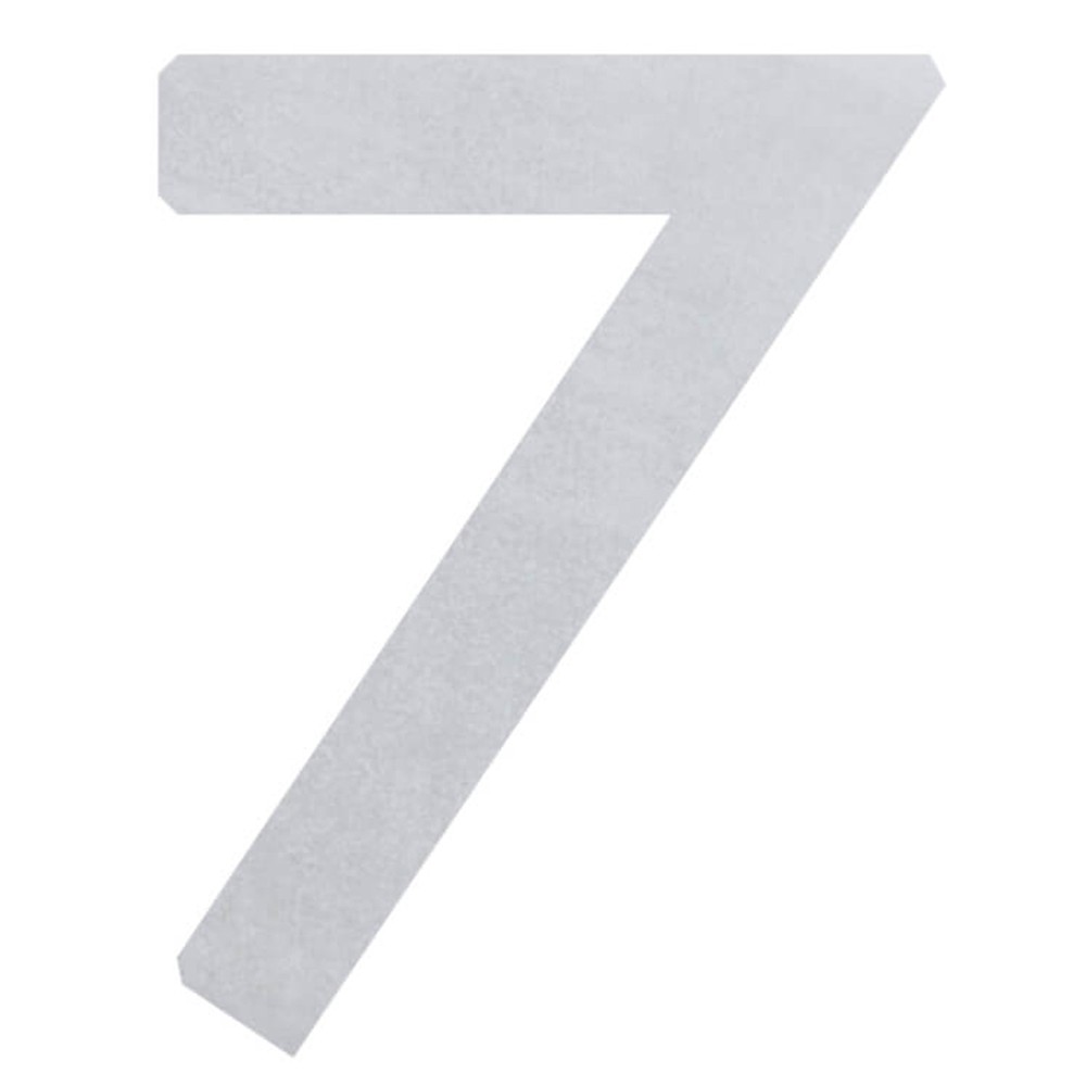 Profiled Number 7 - 304 Stainless Steel Height 100mm - 1.5mm Thick - 3M Sticker