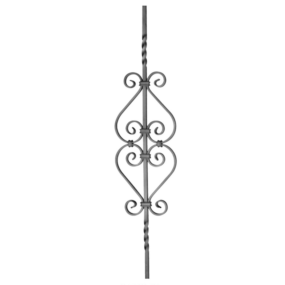 Panel Unit - H 950 x L 220mm 12mm Sq Bar Smooth - 12 x 6mm Flat Bar