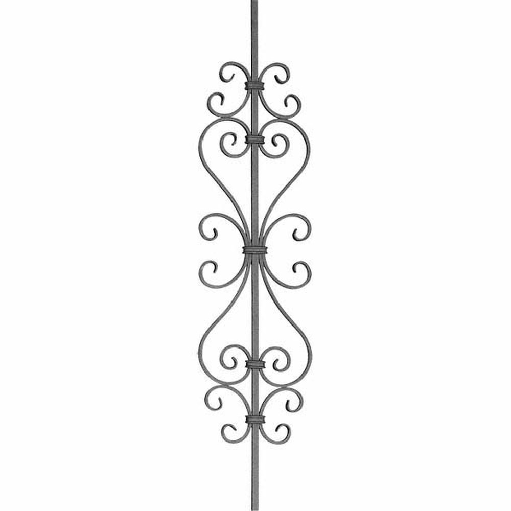 Panel Unit - H 950 x L 180mm 12mm Sq Bar Smooth - 12 x 6mm Flat Bar