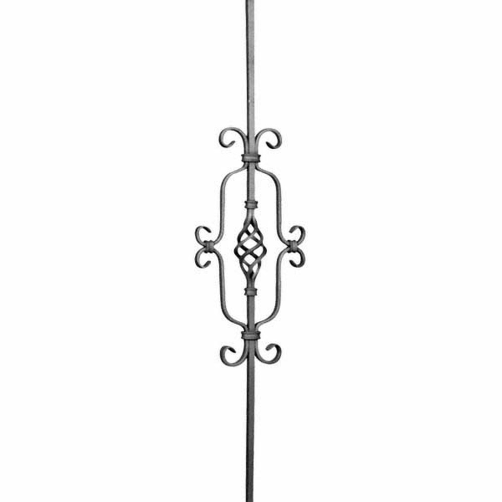 Panel Unit - H 950 x L 205mm 12mm Sq Bar Smooth - 12 x 6mm Flat Bar