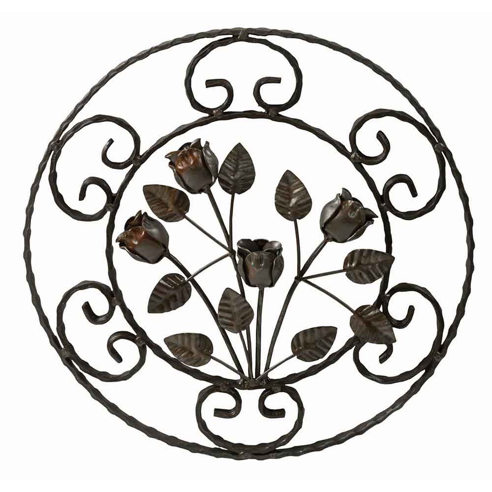 Floral Panel Unit - Diameter 415mm Hammered - 12 x 6mm Flat Bar