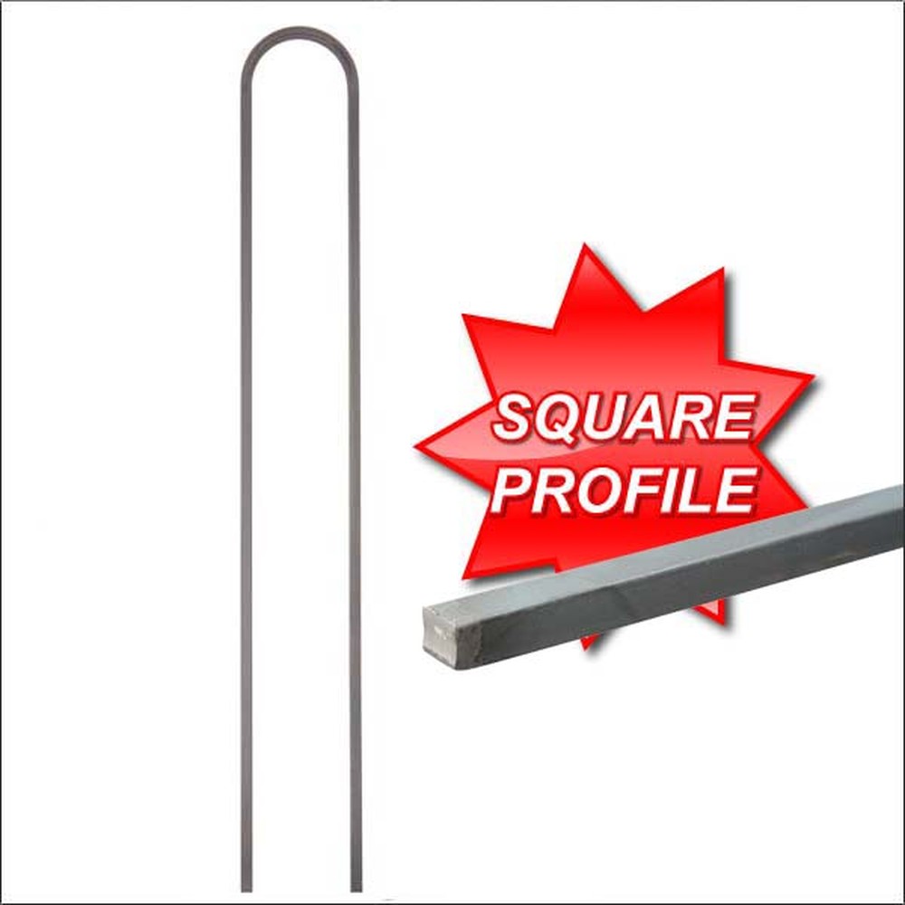 Bow Top Railing - H 900 x 12mm Square Overall Width 124mm Inside Gap 100mm