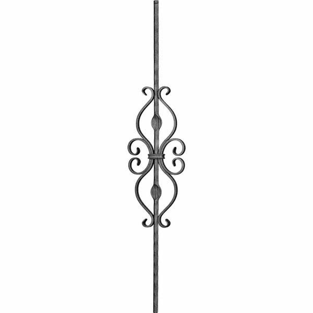 Panel Unit - H 950 x L 170mm 12mm Sq Bar Hammered - 12 x 6mm Flat Bar